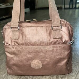 Kipling Felicity Tote Rose Gold Shoulder Handbag Purse
